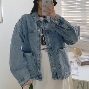 난나 루즈핏 포켓 데님자켓_S3142