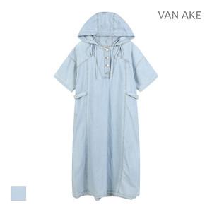 [반에이크] 후드넥 데님원피스_VB37DOU202Z