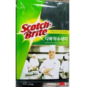 스카치브라이트 수세미 녹색(15 x23cm) 5입/주방/청소