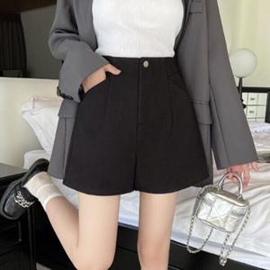 아트박스/신상오픈런 여성 블랙 하이웨스트 A라인 숏팬츠