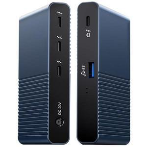 USB-C 도킹 스테이션 듀얼 베이 썬더볼트 M.2 NVME SSD 케이스 레이드 모드 HDMI 8K 60HZ PD100W 허브, 비