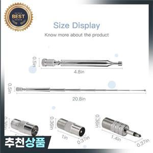 Y23A FM 라디오 안테나 교체 텔레스코픽 나사 유형 AV 스테레오 수신기 용 플러그 커넥터 어댑터 홈 앰프