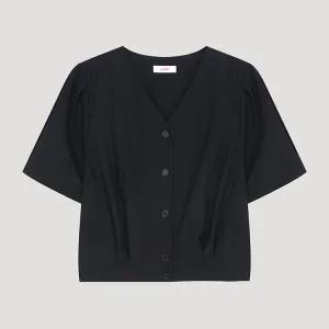 [롯데백화점]리스트 크롭 브이넥 블라우스 TWWBLP62080