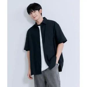마인드브릿지 올데이옥스포드 오버핏 반팔 셔츠 - 5color