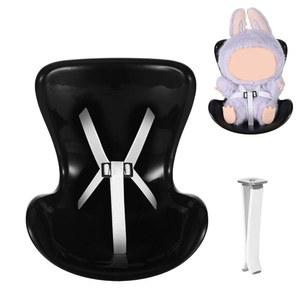 인형용 카시트 10-17cm/3 9-6 7인치, 카 장식품에는 시트 디스플레이, 귀엽고 기능적인 자동차 에어벤트 장식 액세서리, 인형 소파 장식품 블랙