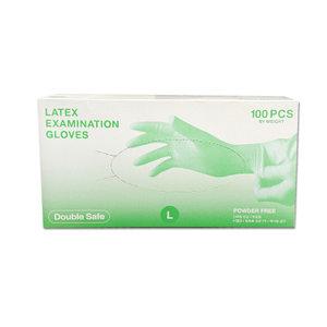 더블세이프 덴탈글러브 L 1통/100PCS 아이보리 진료용 글러브 라텍스장갑 