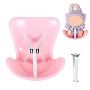인형용 카시트 10-17cm/3 9-6 7인치, 카 장식품에는 시트 디스플레이, 귀엽고 기능적인 자동차 에어벤트 장식 액세서리, 인형 소파 장식품 핑크