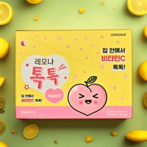 경남제약 레모나 톡톡 복숭아맛 100포 2개 수용성 비타민 비타민 충전