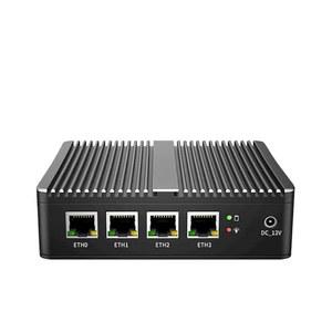 HKUXZR 마이크로 방화벽 장치, 4개의 인터 i226-V 2.5Gbe LAN 포트, 팬리스 미니 PC 셀러론 J4125 쿼드 코어, AES-NI 베어본 라우터 VPN DDR4 Msata 지원(RAM 없음 SSD)