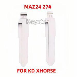 MAZ24 자동차 키 블랭크 27 # KD 블레이드, 마즈다 MX5, VVDI, Xhorse 플립 리모컨, 10 개