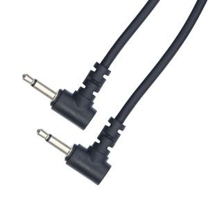 20cm  2 극 3.5mm 모노 수-수 플러그 듀얼 앵글 AUX 사운드 케이블
