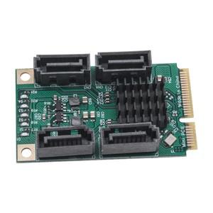 Mini 호환 PCI-E To SATA3.0 Riser Card M.2 2.0 Converter B+M Key Expansion 5/2.5 Gbps SSD Adapter 2/4