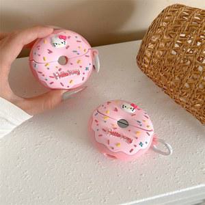 For Samsung Galaxy Buds 3 Pro 3D Cute Cartoon Hello Kitty Doughnut Silicone Earphone Protective Case Headphone Box Cover