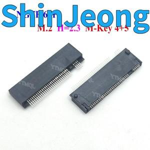 납품전문 5PCS M.2 커넥터 67P M 키 NGFF 인터페이스 소켓 SSD H = 2.3/3.2/4.2/4.8/5.3/6.7/8.5 슬롯 신품