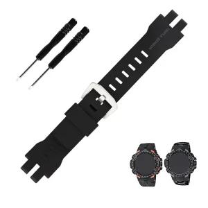Topuly 카시오 프로트렉 프로 트렉 PRG-300 PRW-6000 PRW-6100 PRW-3000 PRW-3100용 26mm 레진 시계 밴드