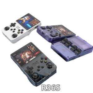 128GB/64GB R36S 레트로 휴대용 비디오 게임 콘솔 리눅스 시스템 3 5인치 IPS 화면 포켓 플레이어 게임보이 선물