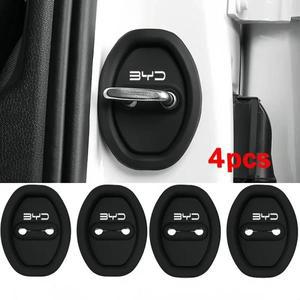 엔진가드 고무 4개 자동차 실리콘 도어락 보호 커버, BYD Atto 3 Tang F3 E6 Yuan Plus Song Max F0용 충돌