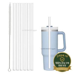 Stanley 20oz 컵 텀블러와 호환되는 교체용 빨대 청소용 브러시가 포함된 재사용 가능한 6/2팩