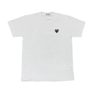 플레이 꼼데가르송 블랙 하트 티셔츠 화이트 AX T064 051 2