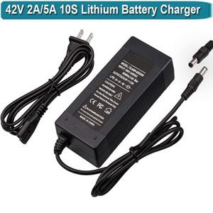 전원 공급 장치 어댑터 충전기, DC 5.5x2.5, 2.1mm, 36V 10S 리튬 이온 배터리, 자체 균형, 42V, 2A, 5A