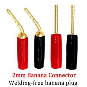 1/2/5Pair 2mm 바나나 와이어 케이블 벤드 핀 플러그 커넥터 나사 양말 스피커 오디오 어댑터