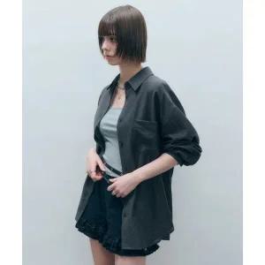 매장정품 몽돌 MONGDOL 텐셀 시스루 루즈핏 셔츠 차콜 MDSH019CHARCOAL MDSH019CHARCOAL 100237