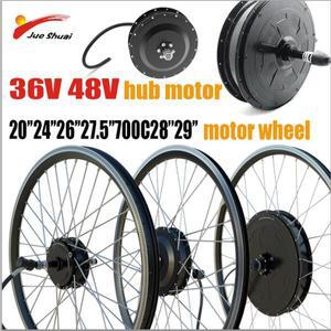 전기 자전거 허브 모터 36V 48V 250W 350W 500W 1500W 2000W 20 24 26 27.5 28 29 인치 700C 전면 후면 전