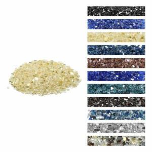 VEVOR 파이어 글라스, 10파운드/4.5kg 고온 저항 벽난로 바위, 1/2인치/12.7mm 반사 및 무연 피트 유리 테이블용 고광택 석재 조경, 골드