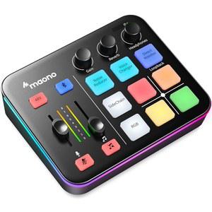 [미국배송] MAONO 게이밍 오디오 믹서 프로 프리앰프 RGB 블루투스 48V 팬텀 파워를 갖춘 인터페이스로 라이브 스트리밍 팟캐스트 콘텐츠 제작 마오노캐스터 G1 NEO(USB 마이크 제외)