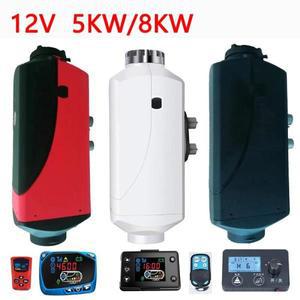 자동차 에어 디젤 히터 주차 RV 모터홈 트럭 보트용, 리모컨 LCD 모니터 포함, 5KW, 12V