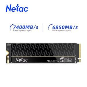 Netac NVME SSD 512GB 1T 2T 4T M2 7400 메가바이트/초 PCIe4.0 PS5 데스크탑 노트북 NV7000-T 용 내부 솔