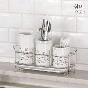 [NS홈쇼핑][삼미수저] 무민 더키친 3단 철망 수저통[35394832]
