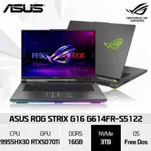 [재고보유 백팩 증.정]ASUS ROG STRIX G16 G614FR-S5122 라이젠9 9955HX3D RTX5070Ti AI 게이밍 노트북 3TB 업그레이드