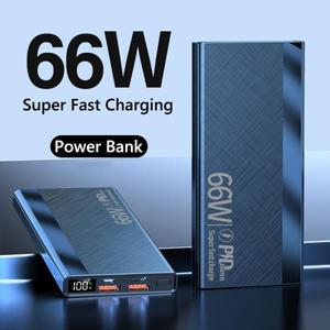 보조베터리 30000mAh 66W 고속 충전 iPhone 15 16 14 용 외장 배터리 팩 Huawei Xiaomi Samsung PD20W Pove