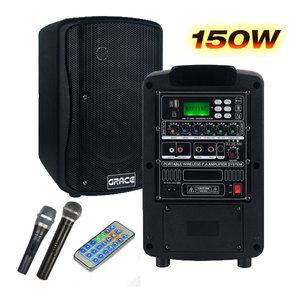 EG-116N 150W 이동식앰프스피커 행사용 녹음 USB 블루투스 유무선마이크포함