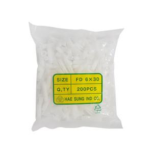 칼브럭 6X30mm 콘크리트 칼블럭 칼부럭 백색 (200EA)