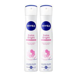 니베아 데오드란트 스프레이 엑스트라 브라이트 200ml 2개