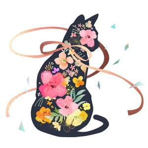 [마이월플레이즈]의류전사지 에코백 리폼 열접착식 스티커 고양이 20308d