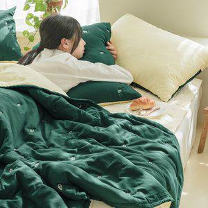 [라이크홈]네이처워싱 다운필 차렵이불 풀세트SS 모닝포레스트
