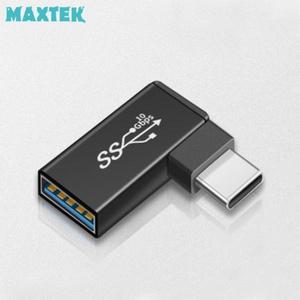 MAXTEK USB3.0(F) to Type-C 90도 꺽임 연장 젠더(M/F)/MT283/C타입/기억자 꺽임형으로 협소 공간에 사용가