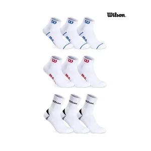 [윌슨][윌슨] 남성 여성 3PACK 스포츠쿠션 발목중목크루삭스 테니스 운동 양말세트
