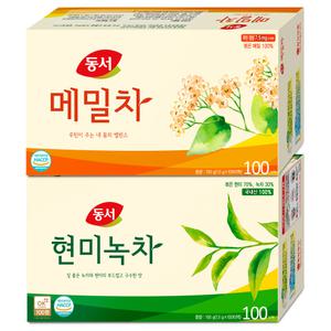 동서 현미녹차 100T+메밀차 100T