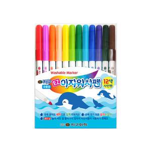 지구화학 이지워시펜 12색 수용성 사인펜