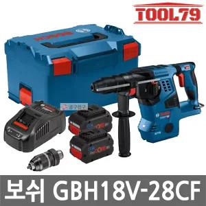 보쉬 GBH18V-28CF 충전 해머드릴 18V 8.0Ah 2개 BL모터 SDS PLUS 퀵체인지척 로터리 무선 햄머 함마 드릴
