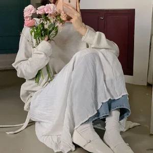 핫핑 타니안 타이 세미크롭 루즈핏 긴팔맨투맨