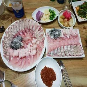 [목포/신안 특산] 제철 보양생선 귀족  민어 회세트(4.0~6kg)한마리/필렛 손질