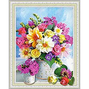 [RGL5R67S]아름다운 화병 캔버스 보석십자수 40x50