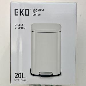 EKO 휴지통 페달 편리한 20L (크림 화이트)