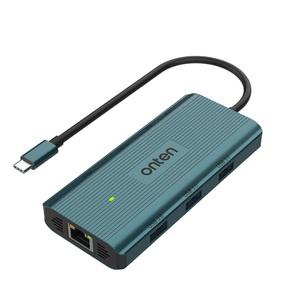 USB C타입 멀티허브 9in1 도킹스테이션 기가비트 유선 랜카드 HDMI 미러링 SD TF 카드리더기 PD충전 노트북