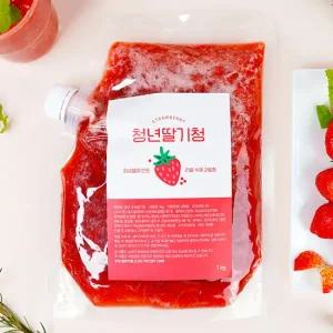 달콤한 리얼 수제 청년과일청 딸기청 500g